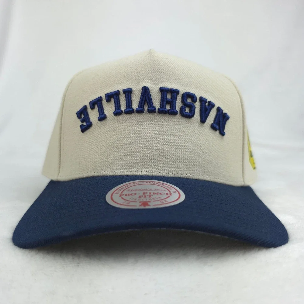 Nashville SC Mitchell & Ness MLS Pro Fit Snapback Hat Cap Flipped 3D‎ Logo NWT